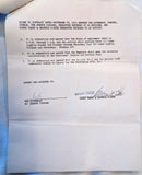 Original Signed APA Contract - The River Boat - March  1972 - Toronto Canada