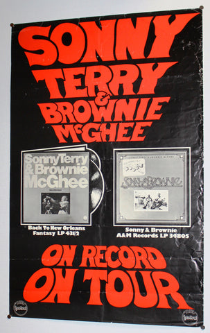 Sonny Terry & Brownie McGhee – On Record On Tour -  Poster AND LP