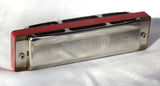 Hohner Blues Harp, Cross Harp Reed Plates, Key of Db, Hot Red Corian Comb