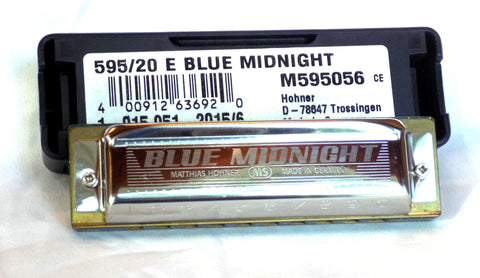 Hohner Blue Midnight, Key of E, Hunter Green Corian Comb