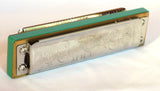 Hohner Marine Band 1896, Key of C, Custom Green Dupont™ Corian®  Comb