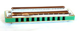 Hohner Marine Band 1896, Key of C, Custom Green Dupont™ Corian®  Comb