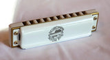 Hohner Marine Band Crossover, Key of C, Glacier White Dupont™ Corian®  Comb, White Powder Coated Covers